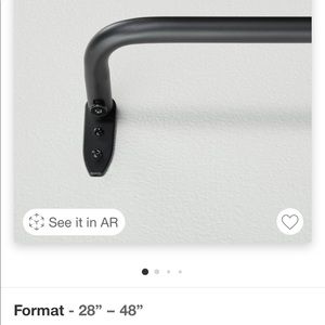 French Return Curtain Rod Matte Black - Hearth & Hand™ with Magnolia NIB